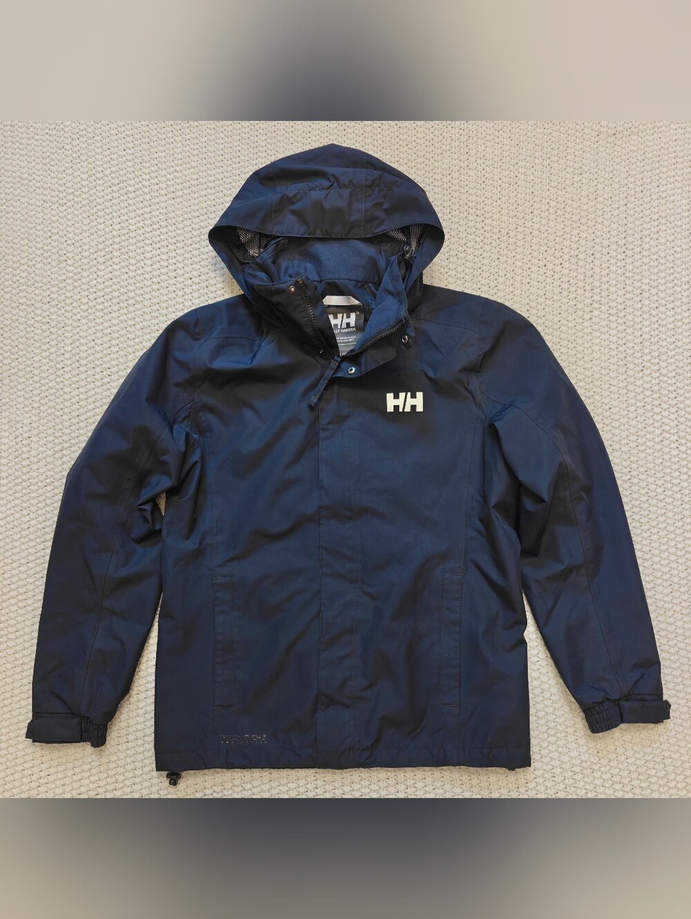 Helly Hansen Men's Dubliner Navy Waterproof Adjustable Rain Jacket - Sz S